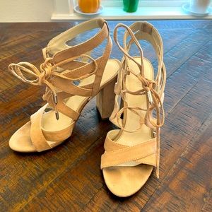 David bridal nude 4inch heel.
